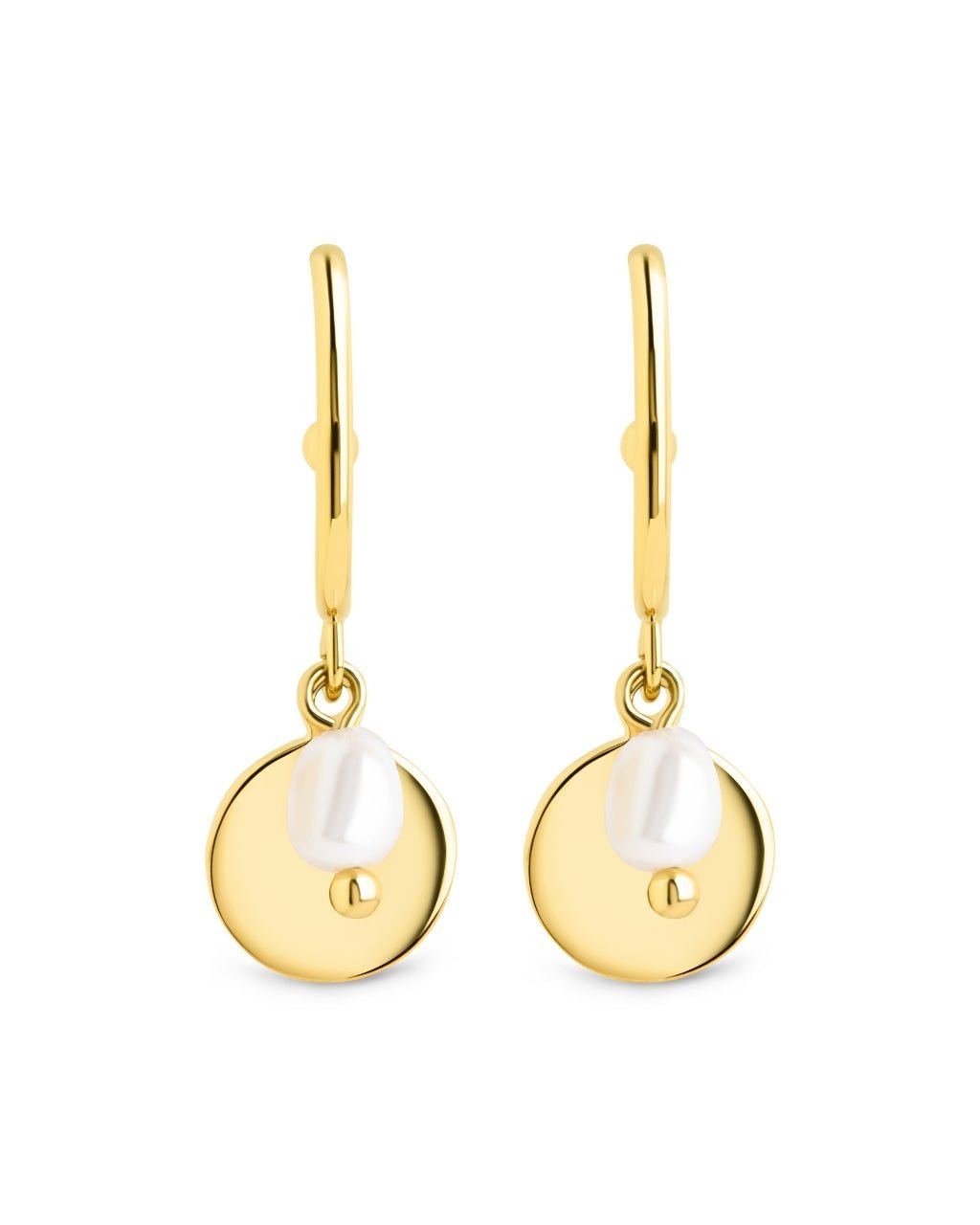 Morgan Pearl & Disk Dangle Earrings