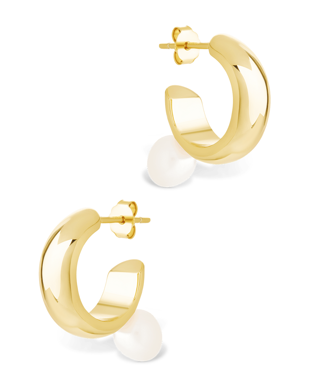 Sterling Silver Micki Pearl Drop Stud Earrings