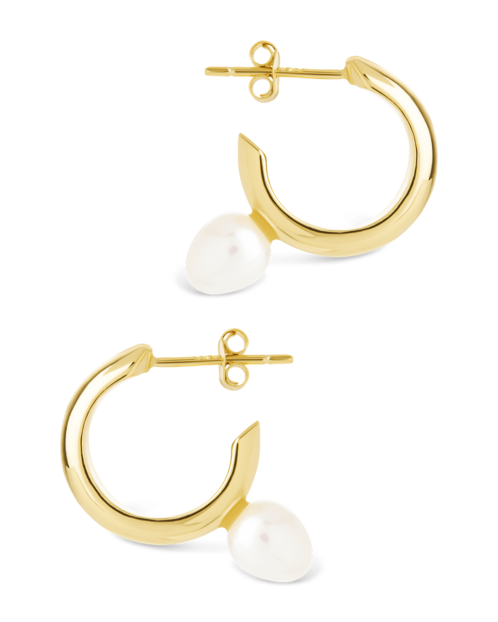 Sterling Silver Micki Pearl Drop Stud Earrings