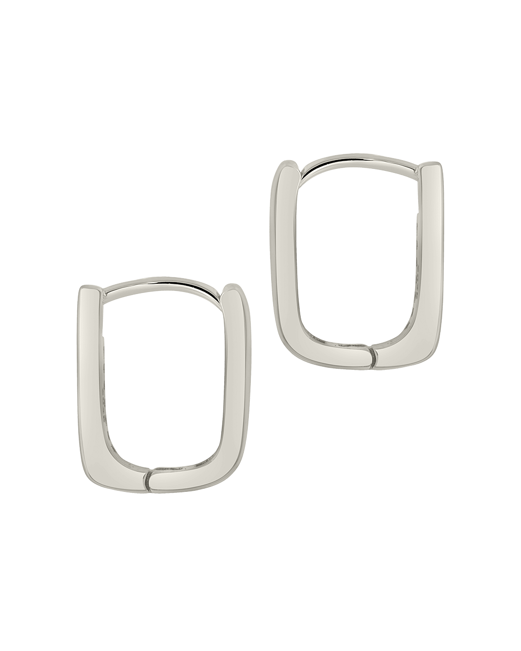 Nadine CZ Rectangle Hoop Earrings