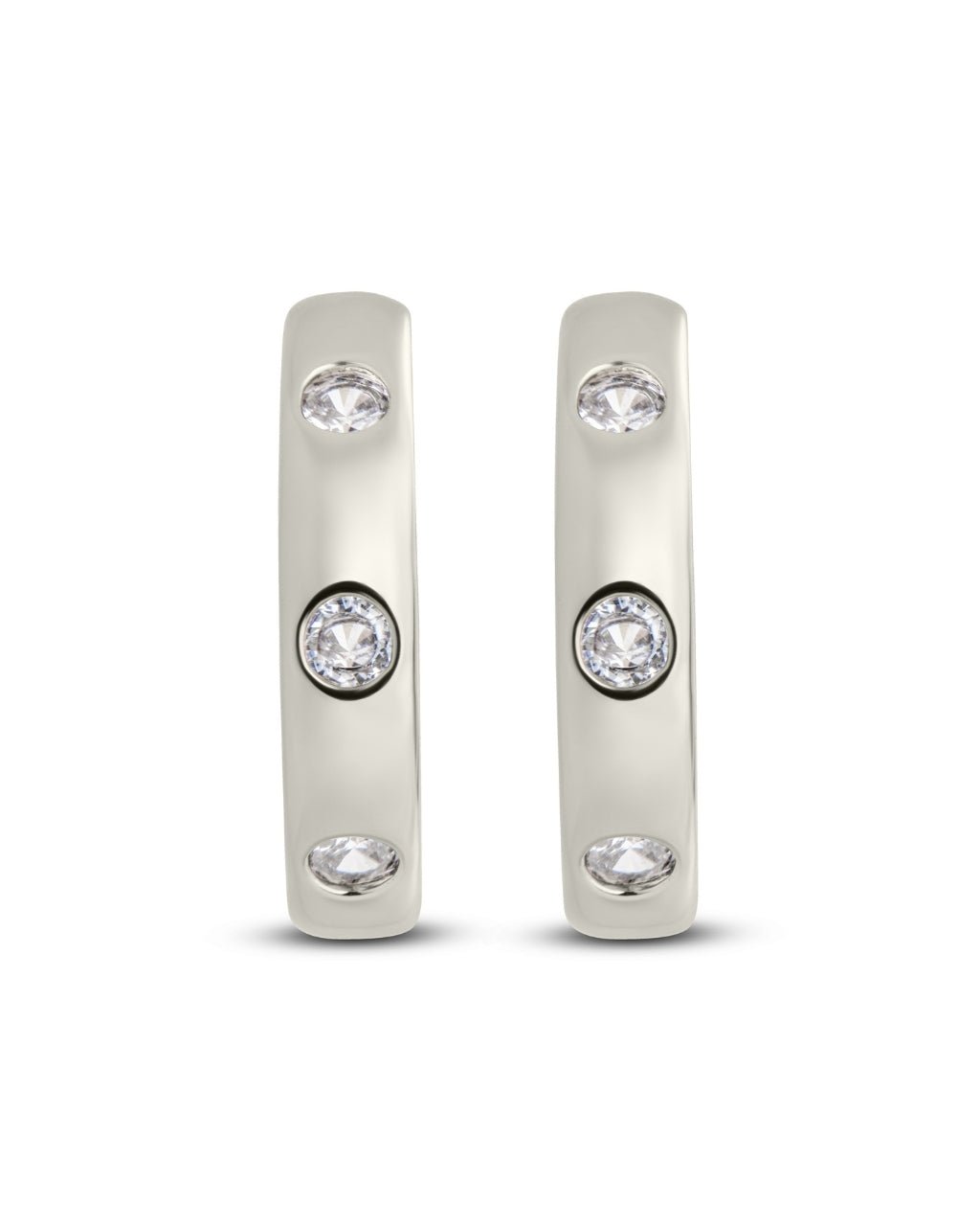 Molly CZ Studded Micro Hoops