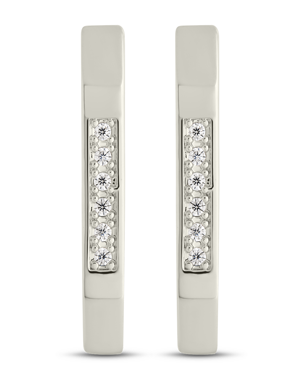 Aria Geometric CZ Micro Hoop Earrings