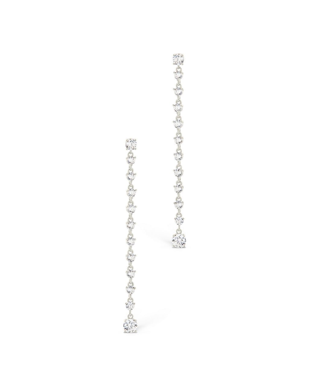 Layken CZ Stationed Stud Earrings