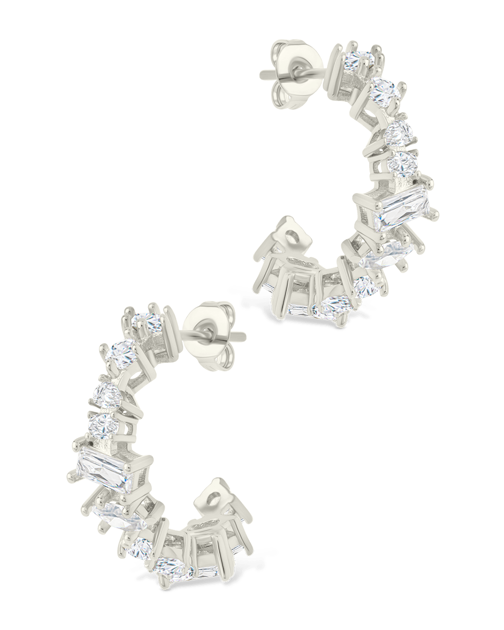 Keziah Geo Cut CZ Hoops