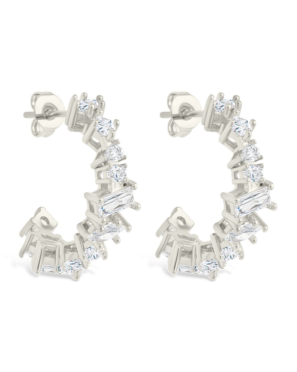 Keziah Geo Cut CZ Hoops