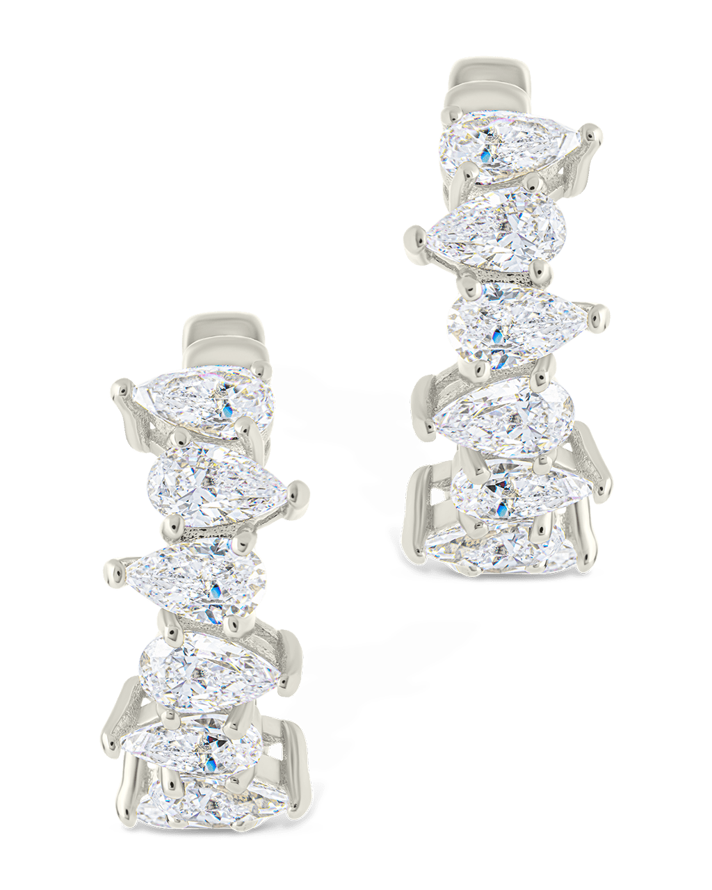 Carina Pear Cut CZ Hoops