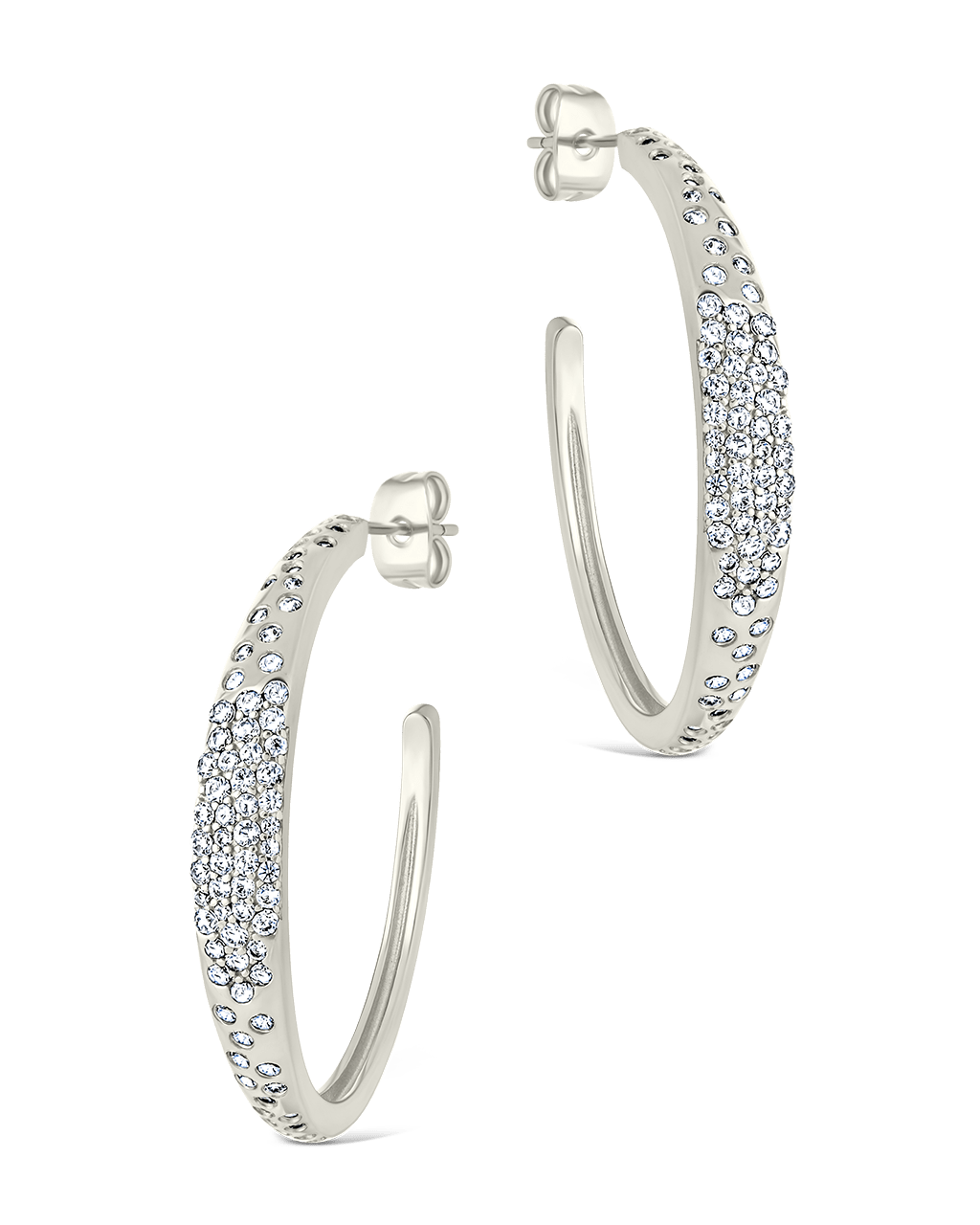 Cherise Pave CZ Hoop Earring