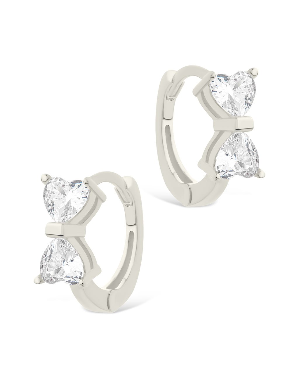 Sterling Silver Ravenna CZ Micro Hoop Earrings
