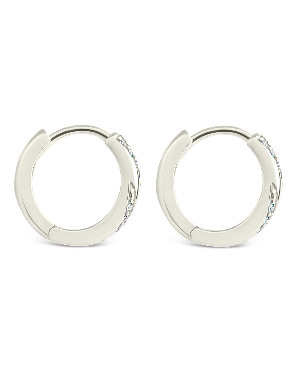 Sterling Silver Adelise Micro Hoops