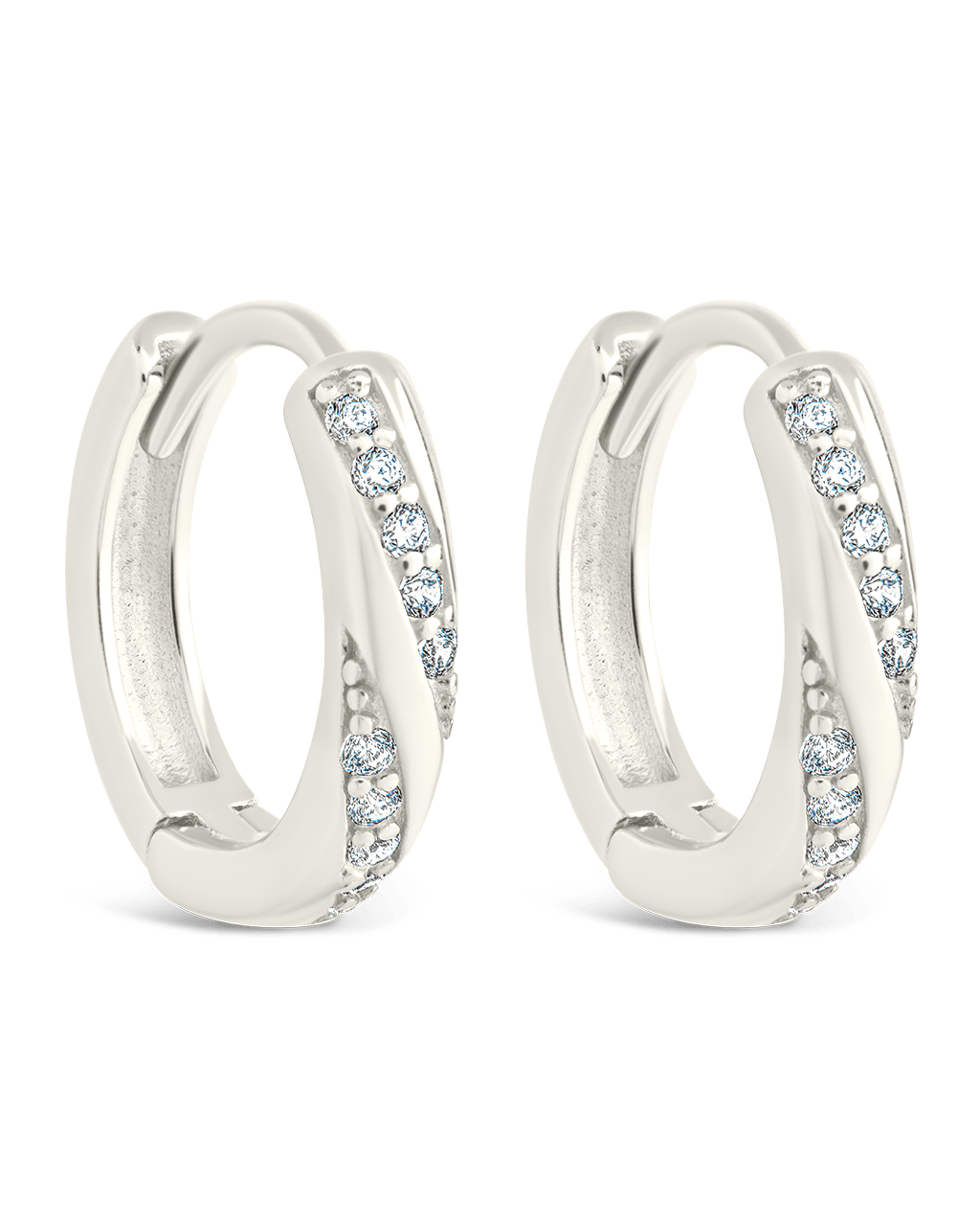 Sterling Silver Adelise Micro Hoops