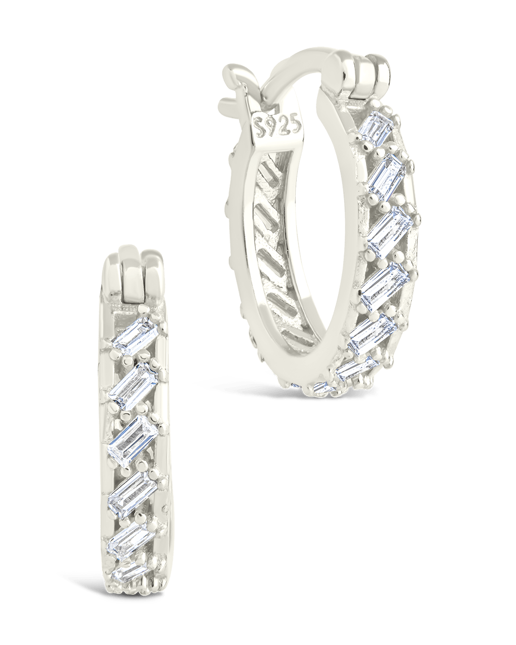 Sterling Silver Norabelle Micro Hoops