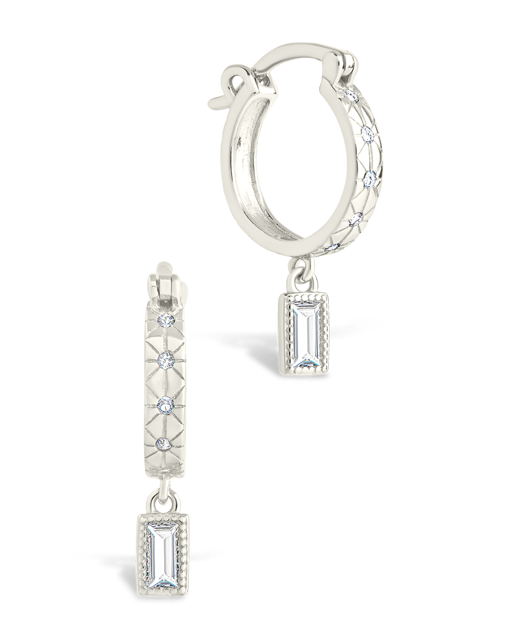 Sterling Silver Oaklyn Micro Hoops