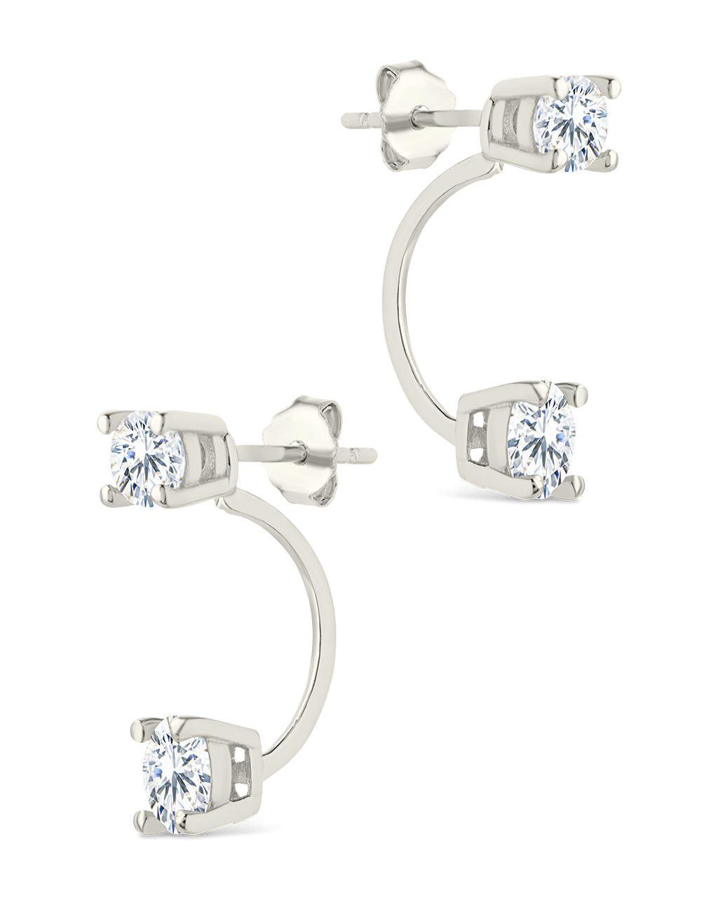 Sterling Silver Brilliant Cut Duo Jackets
