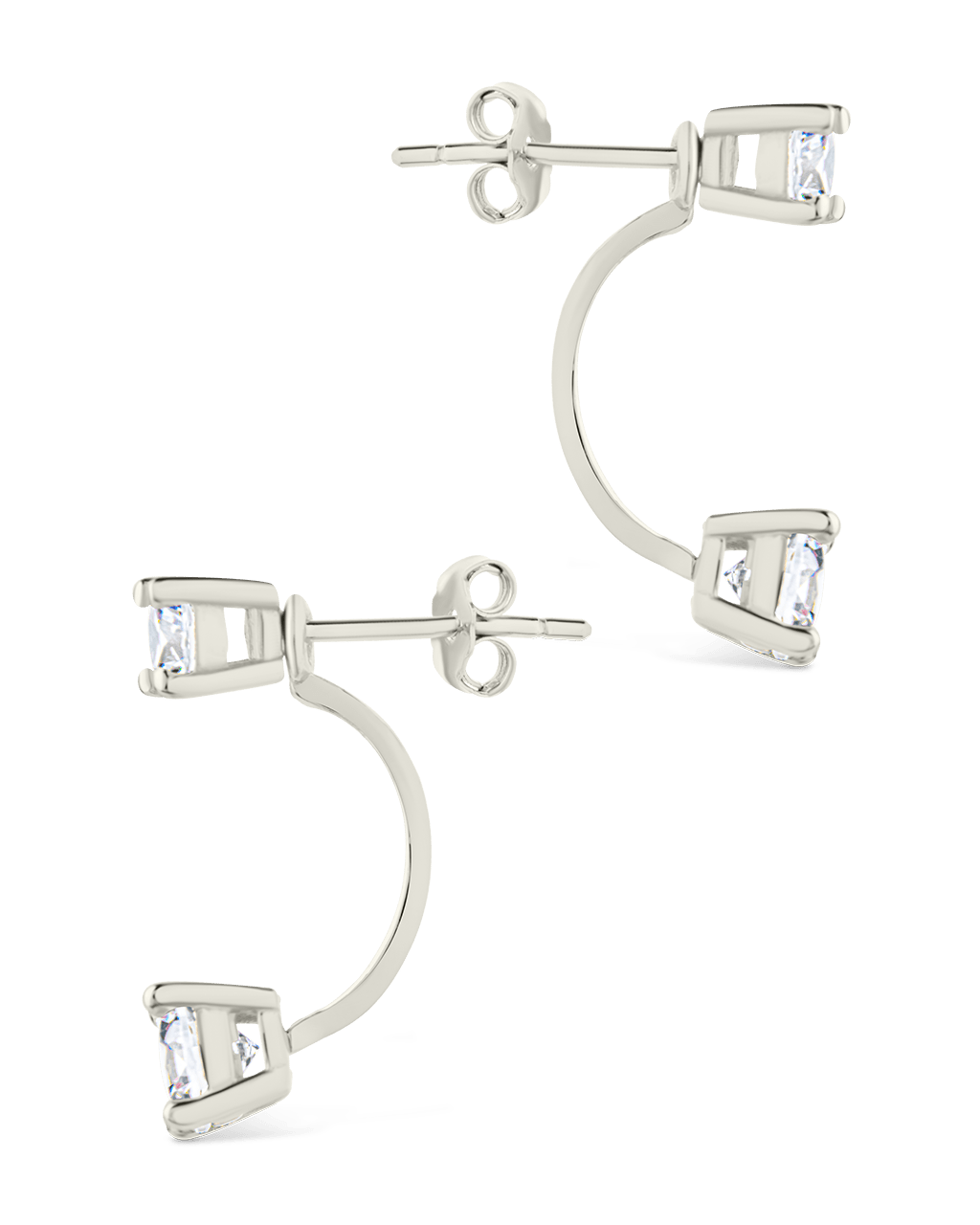Sterling Silver Brilliant Cut Duo Jackets