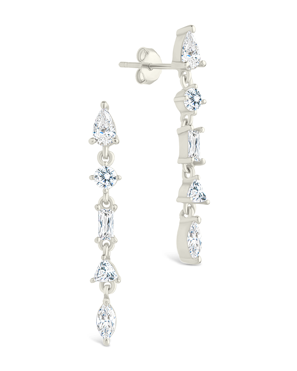 Sterling Silver Jacinda CZ Dangle Earrings