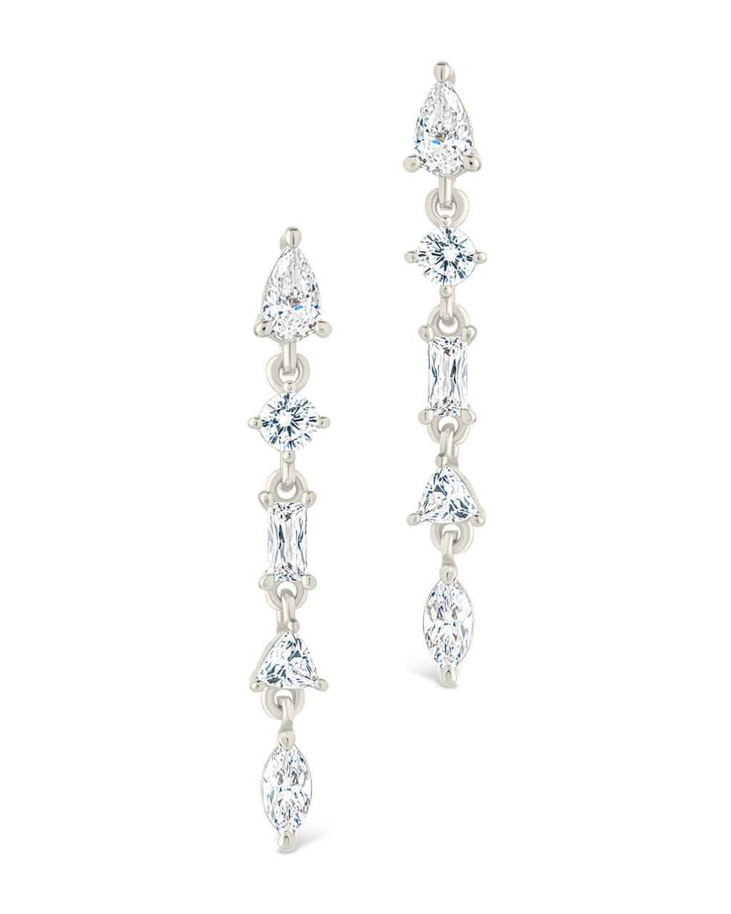 Sterling Silver Jacinda CZ Dangle Earrings