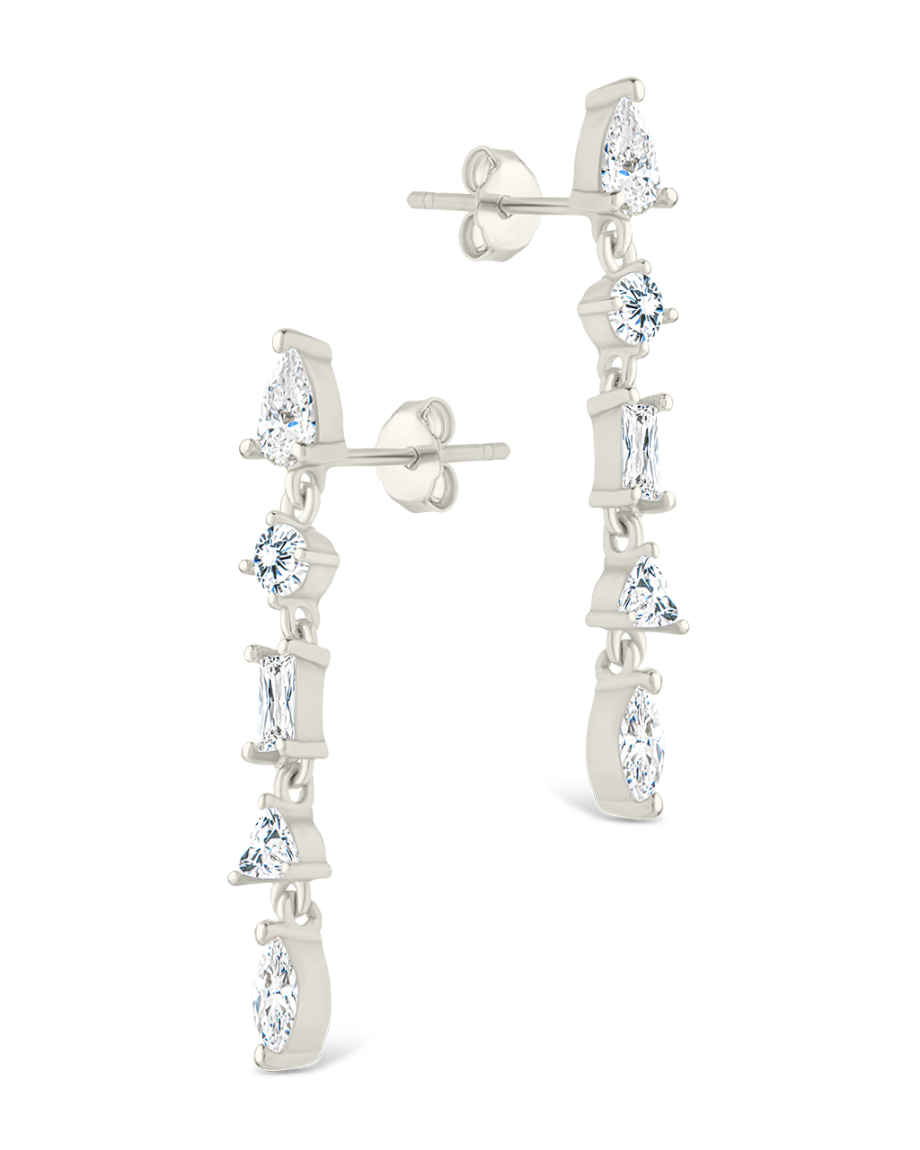 Sterling Silver Jacinda CZ Dangle Earrings
