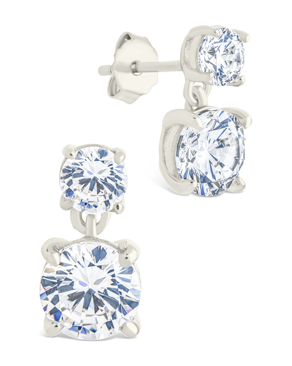 Sterling Silver Galatea Brilliant Cut CZ Studs