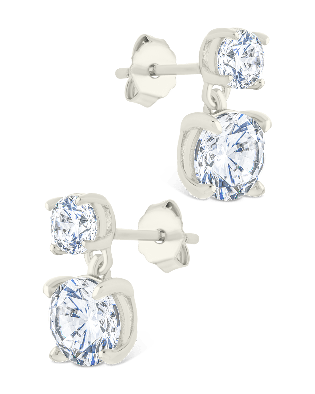 Sterling Silver Galatea Brilliant Cut CZ Studs