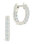 Sterling Silver Constance CZ Studded Statement Hoops