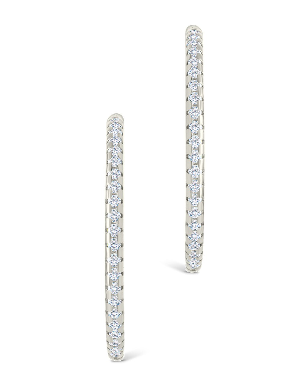 Sterling Silver Lilia CZ Infinity Hoops