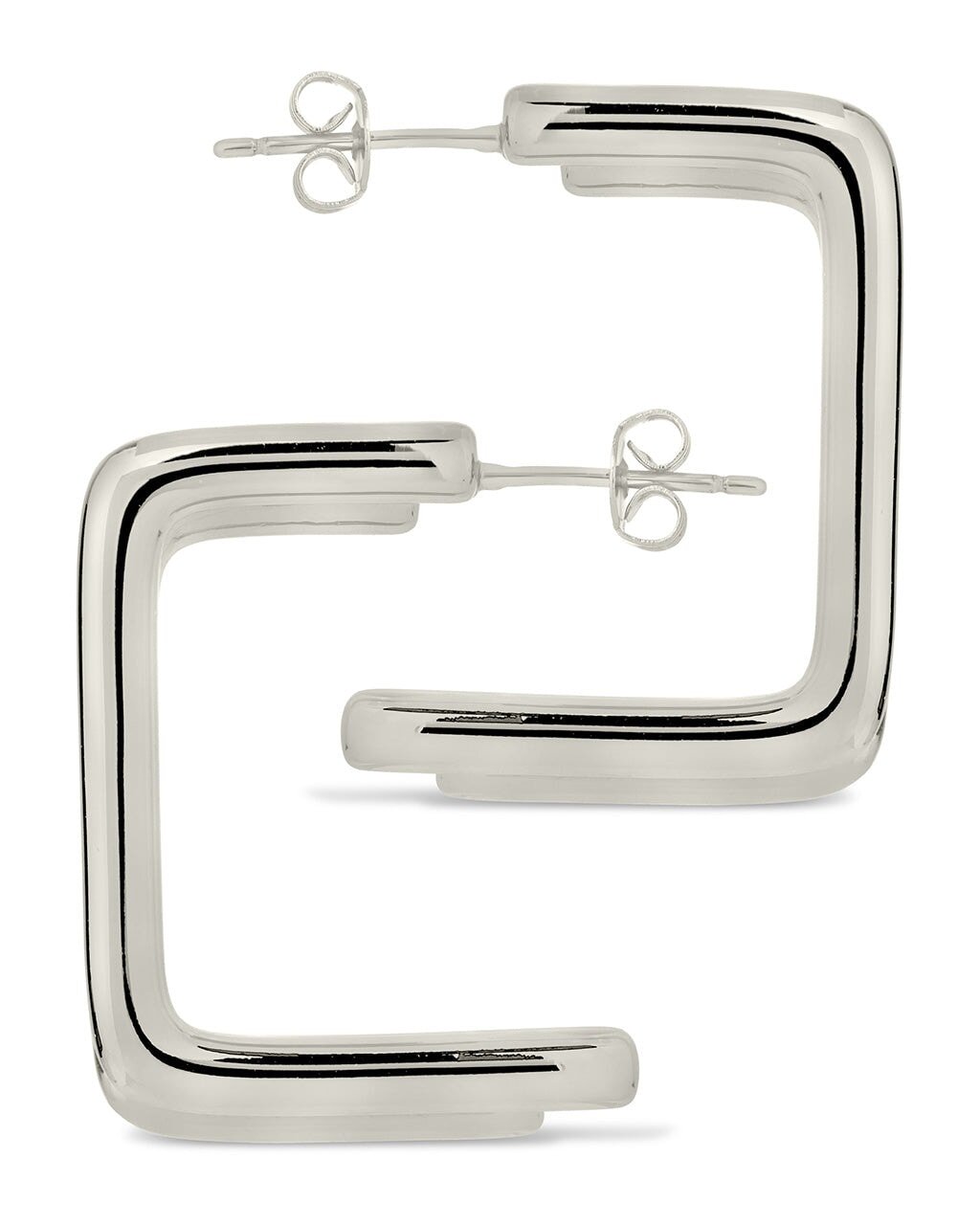Baguette Hoop Earrings