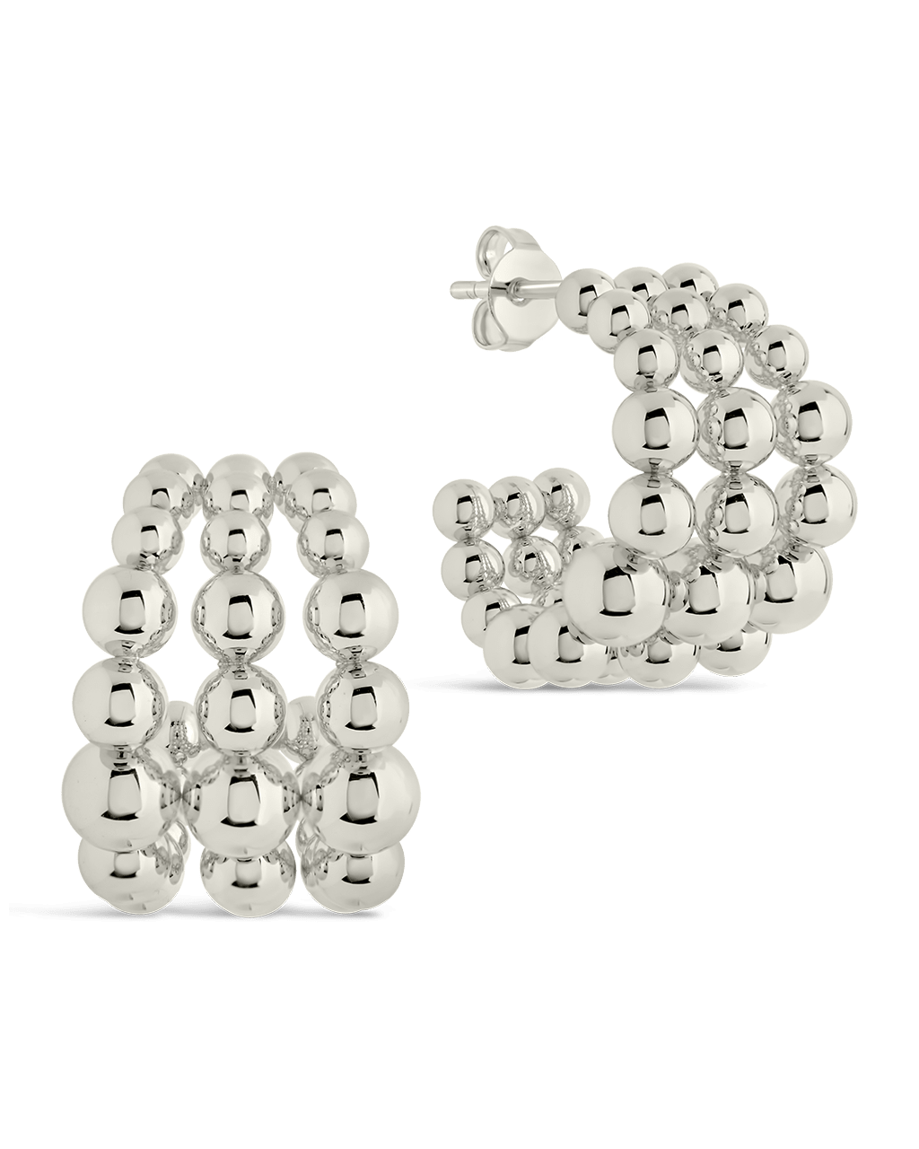 Bubble Sphere Trio Hoop Earrings