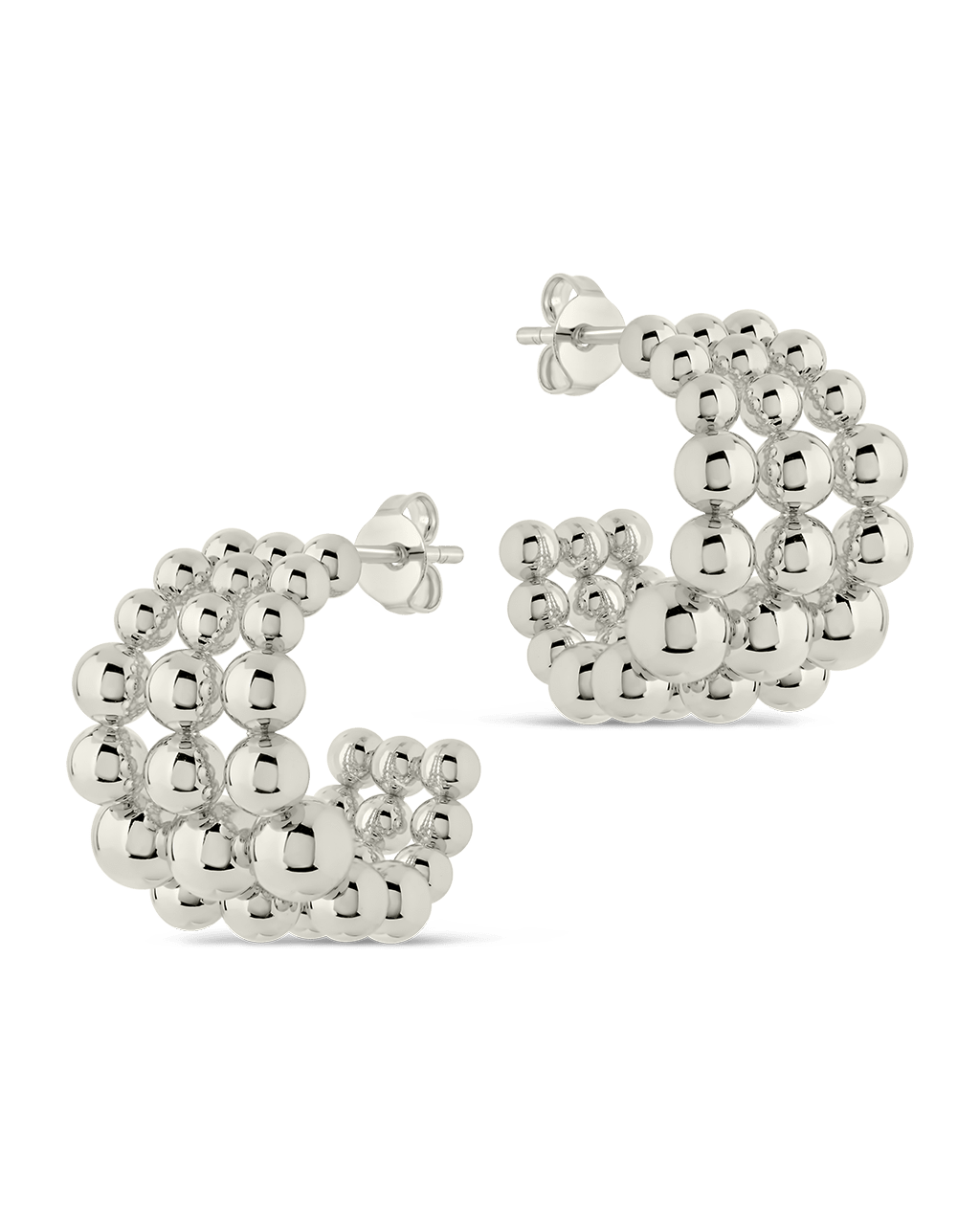 Bubble Sphere Trio Hoop Earrings