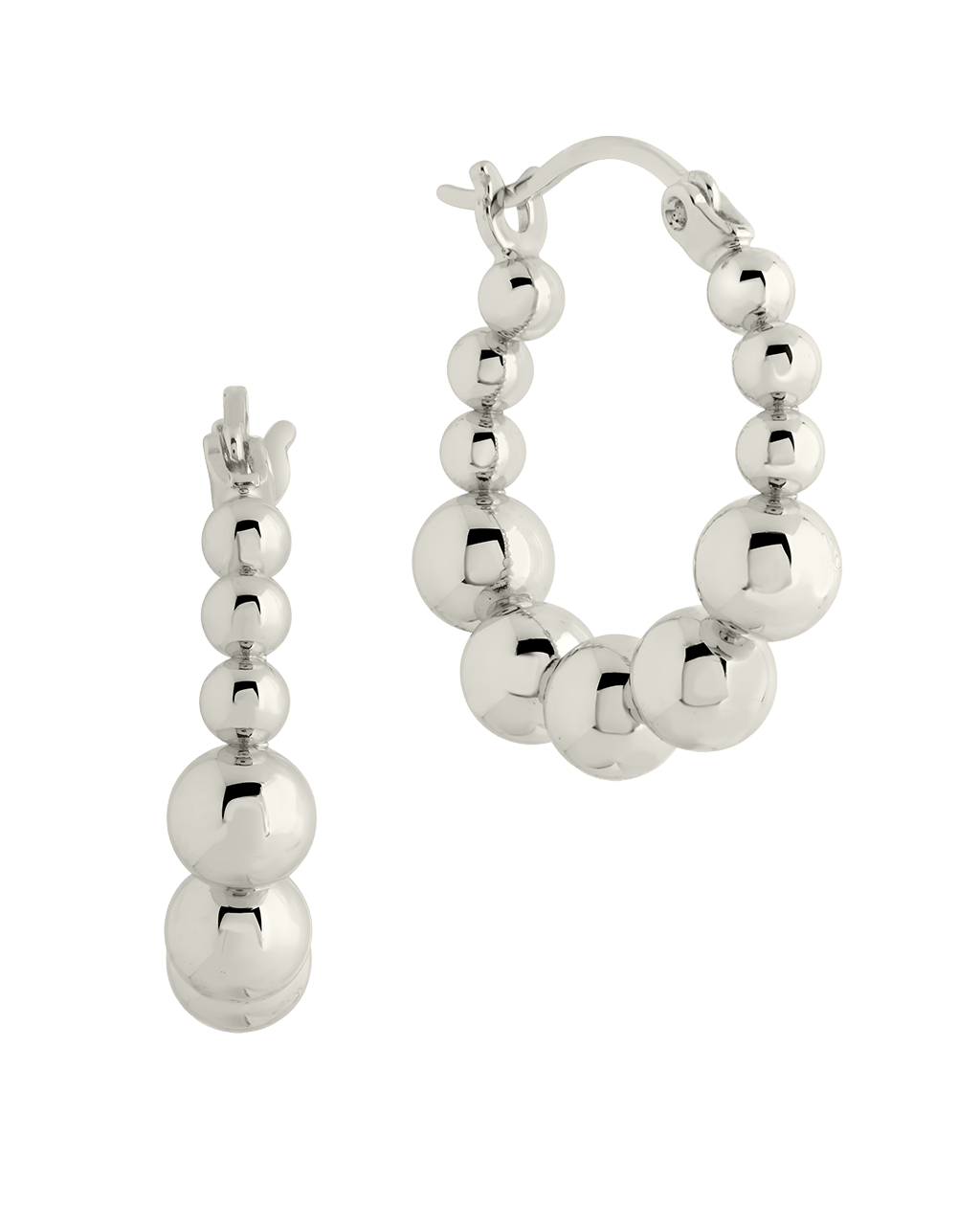 Graduated Bubble Sphere Hoop Earrings