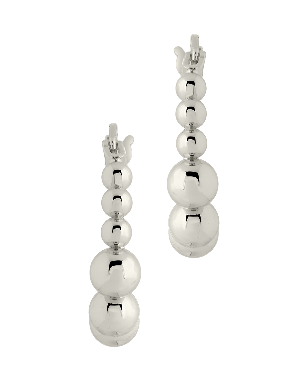 Graduated Bubble Sphere Hoop Earrings