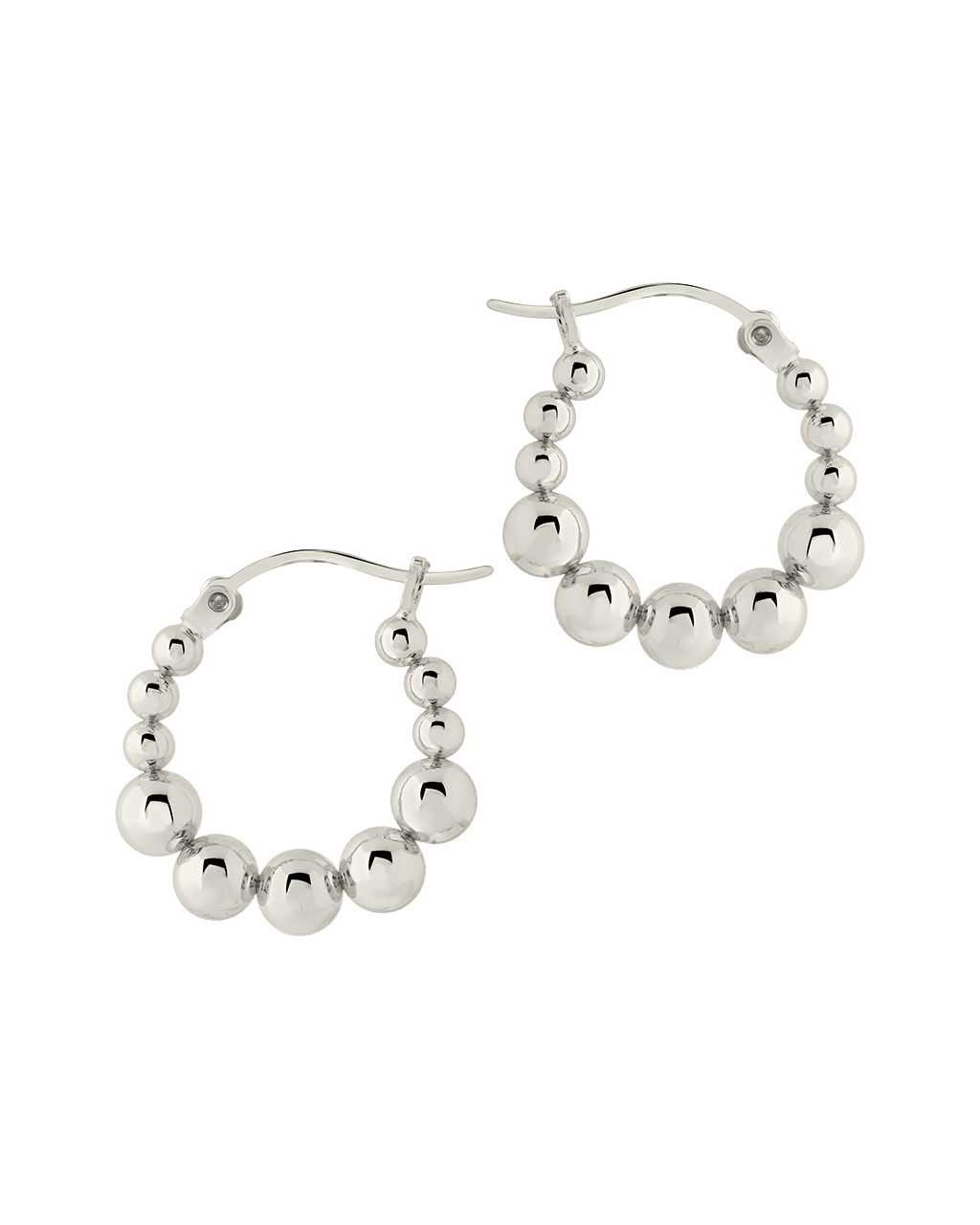 Graduated Bubble Sphere Hoop Earrings