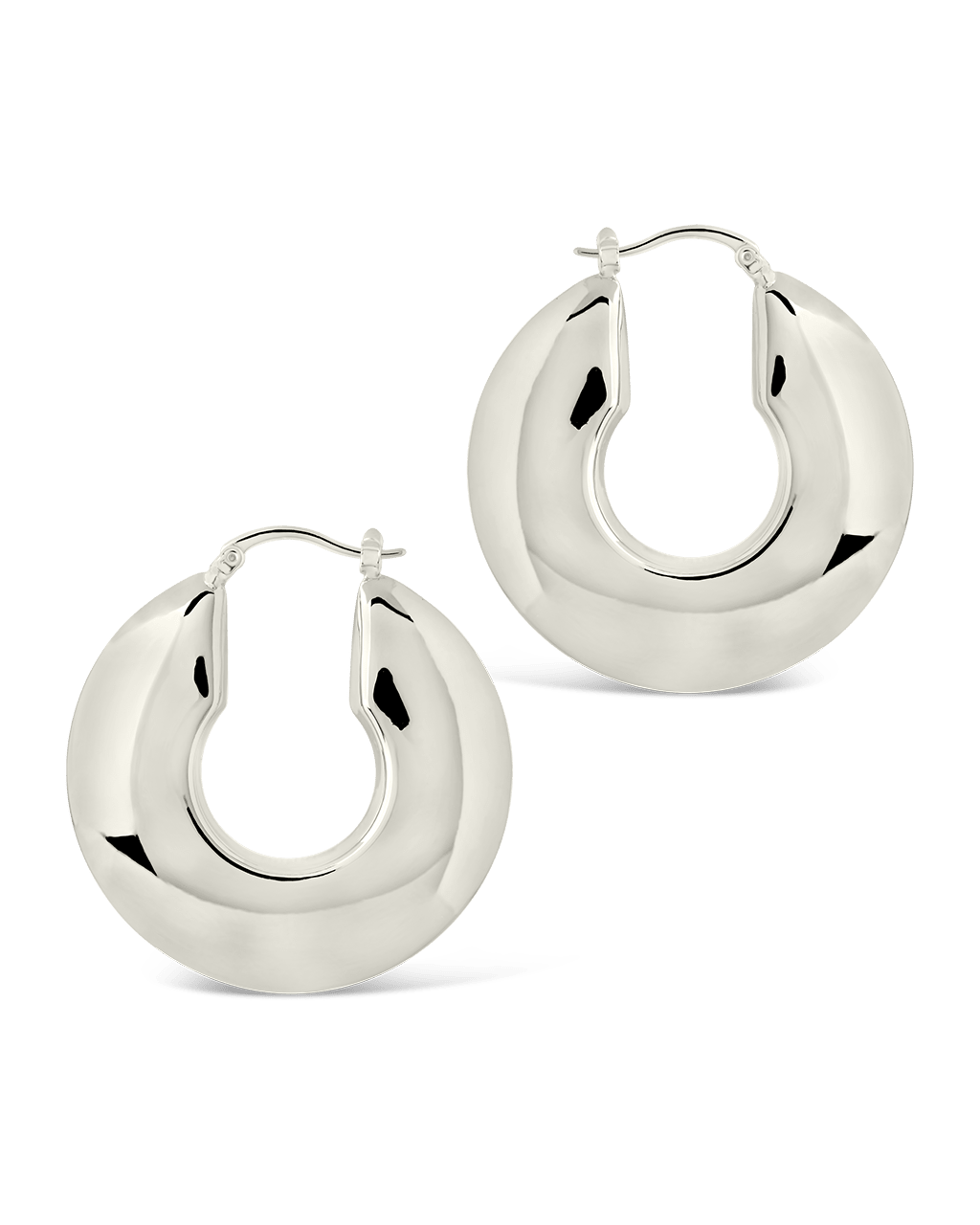 Paige Flat Tube Hoop Earrings