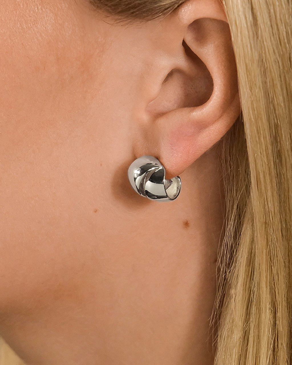Tamara Double Row Huggie Hoop Earrings