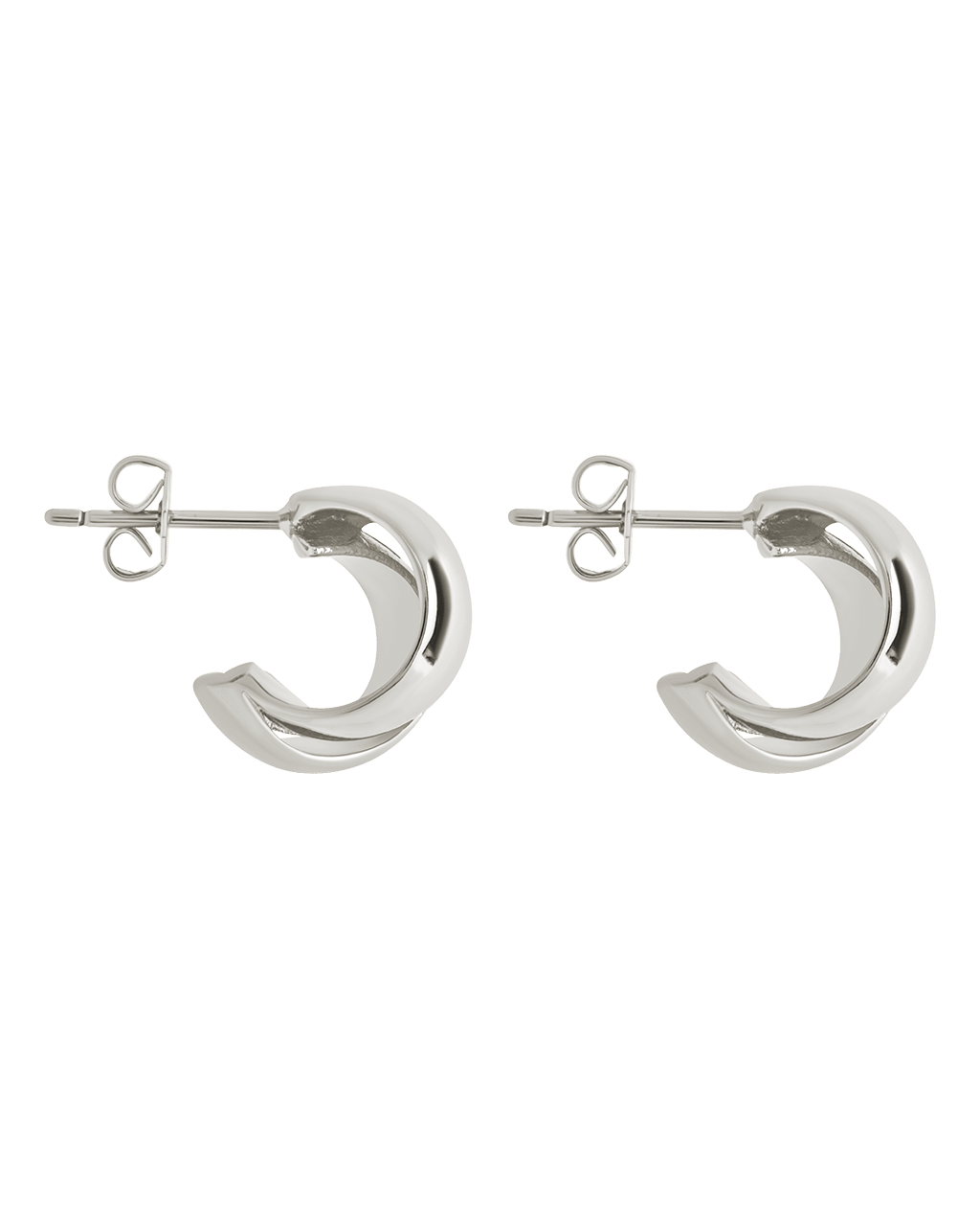 Tamara Double Row Huggie Hoop Earrings