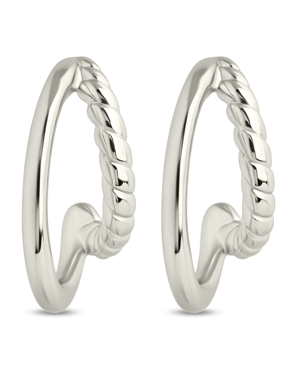 Arcadia Double Row Huggie Hoop Earrings