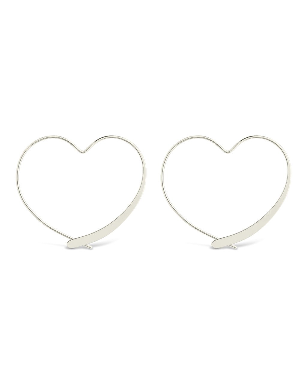 Rorie Heart Threader Hoops
