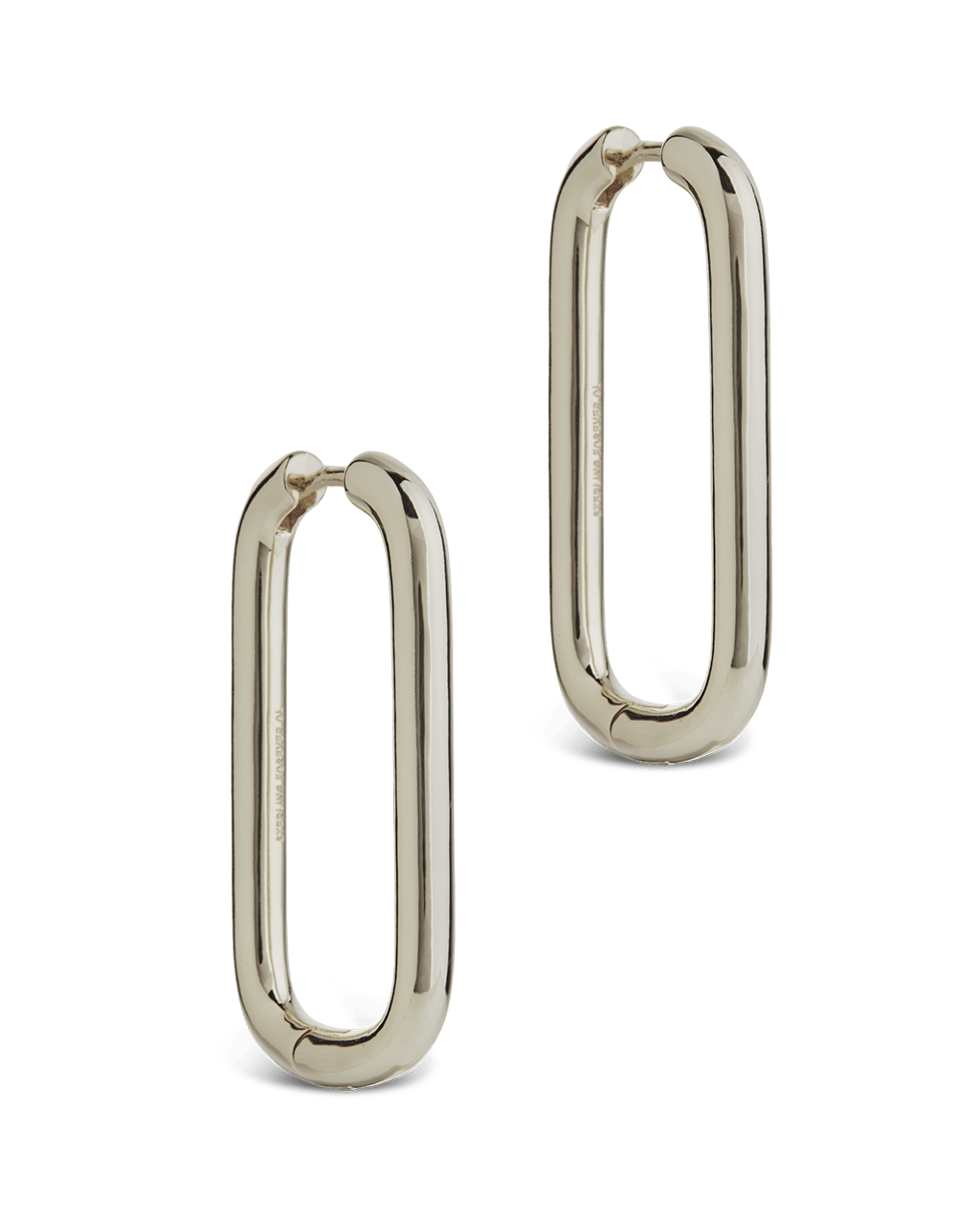 Kaylani Elongated Geo Hoops