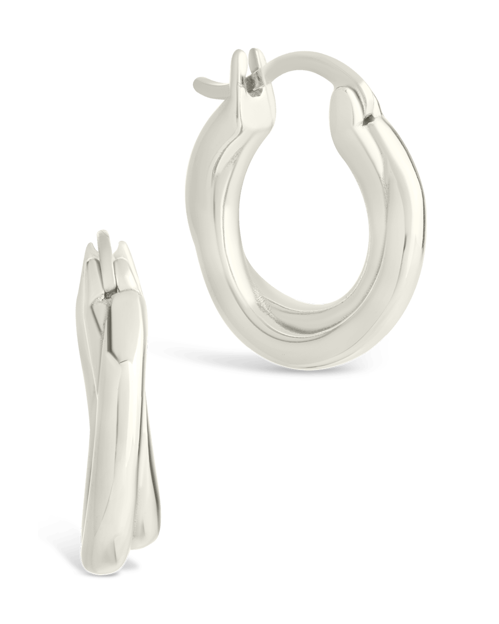 Sterling Silver Janice Twisted Hoop Earrings