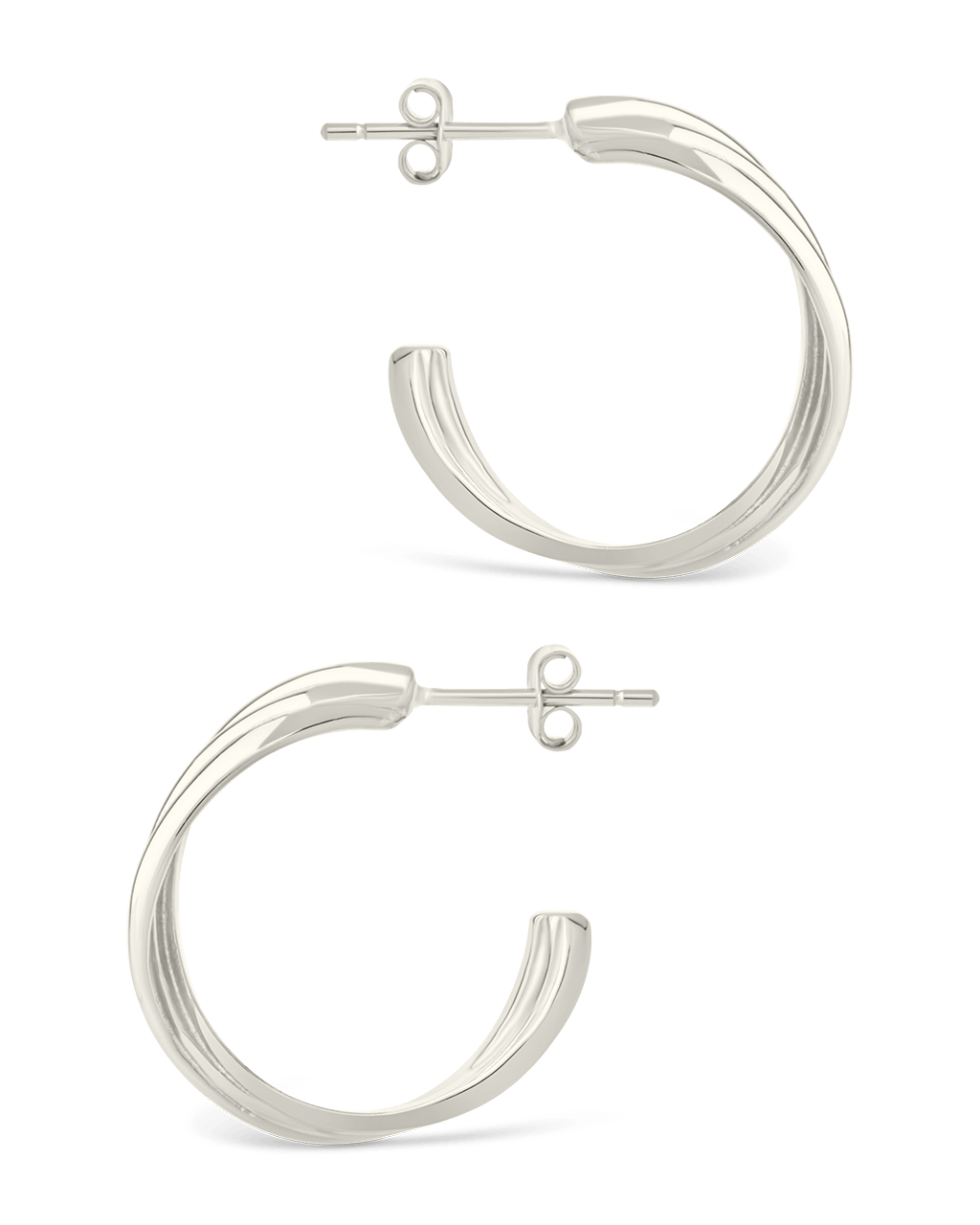 Sterling Silver Monique Twisted Stud Earrings