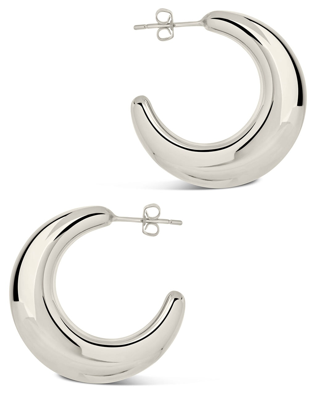 Eclipse Polished Hoop Earrings