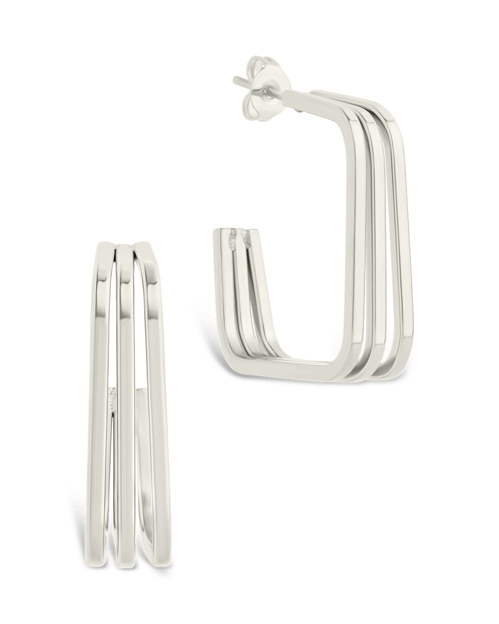 Square Prong Davina Hoop