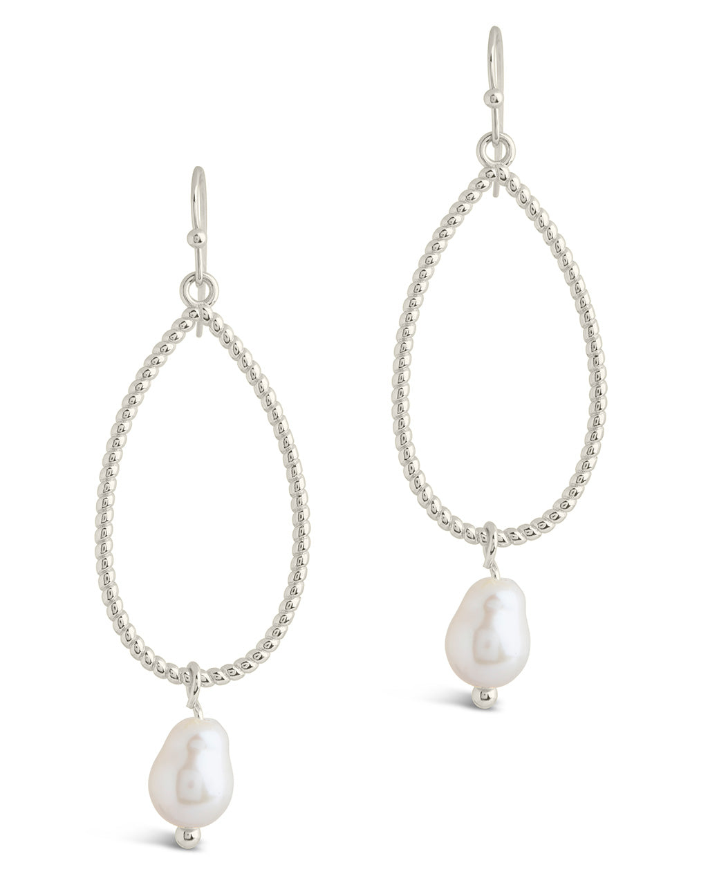 Elyse Pearl & Oval Drop Dangle Earrings