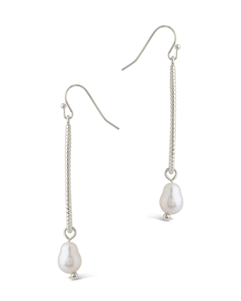Elyse Pearl & Oval Drop Dangle Earrings