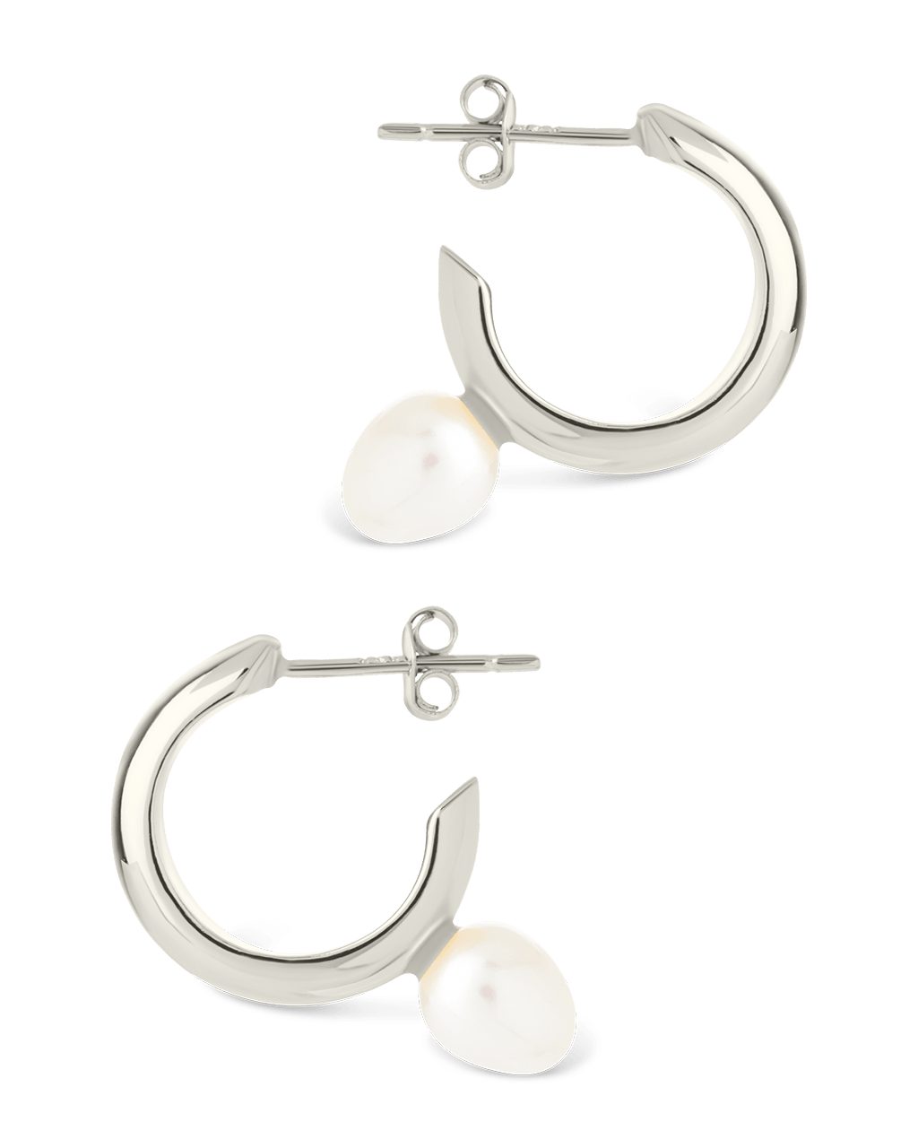 Sterling Silver Micki Pearl Drop Stud Earrings