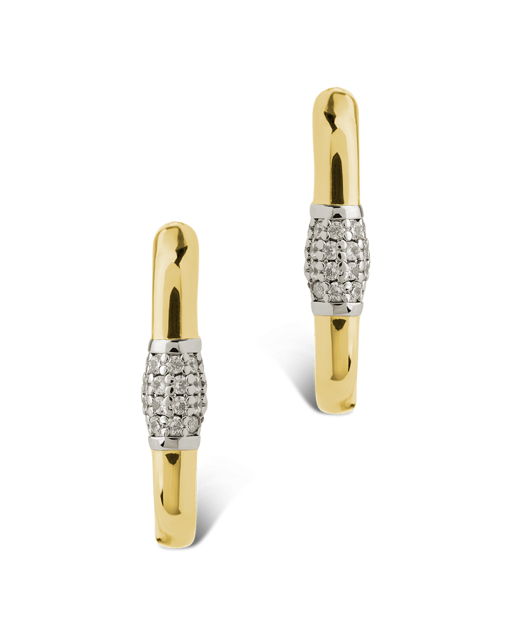 Tanya CZ Dualtone Carabiner Hoops