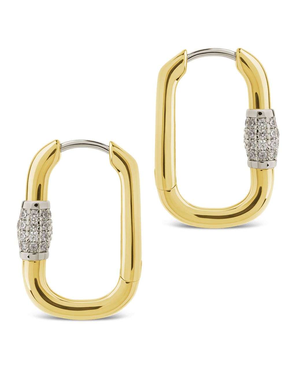 Tanya CZ Dualtone Carabiner Hoops