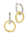 Jemma Two-Tone Double Circle Earrings