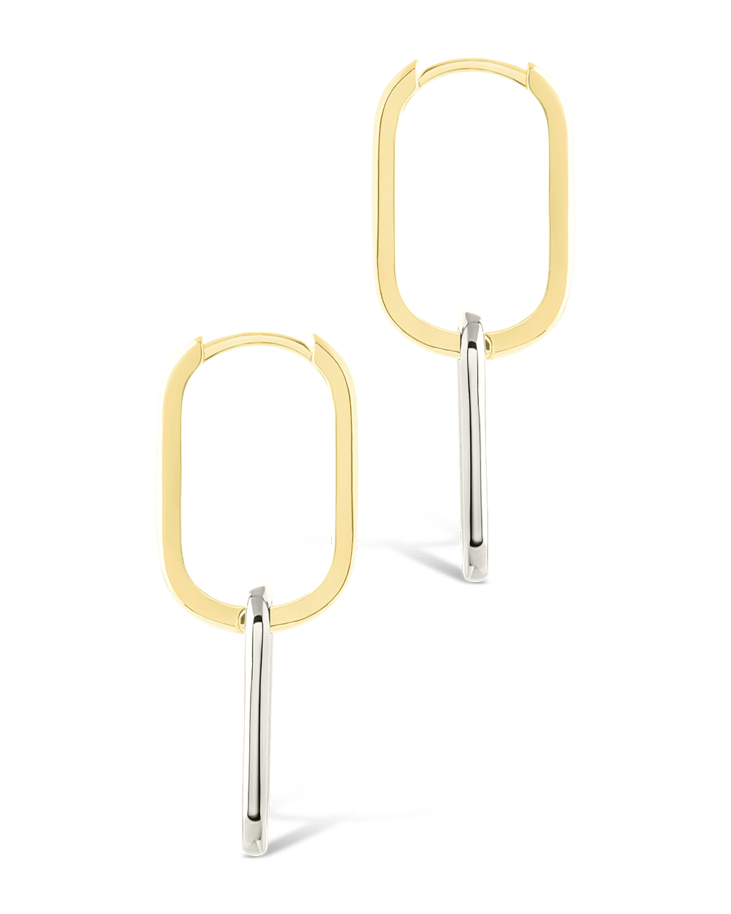Sterling Silver Raleigh Link Drop Hoops