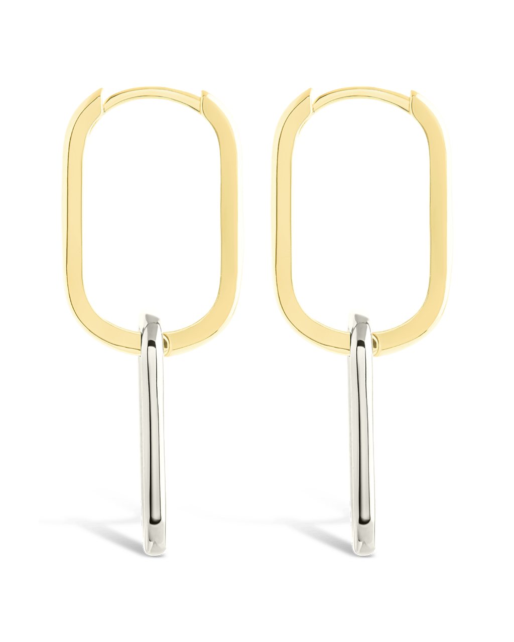 Sterling Silver Raleigh Link Drop Hoops