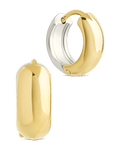 Betina Dual Tone Thick Micro Hoops
